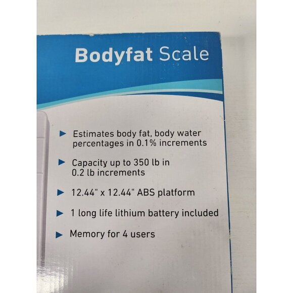 Taylor 5593FC Body Fat Body Water Scale LCD Digital Display 350 lb Capacity NEW - Picture 3 of 8